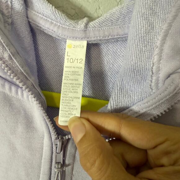 Zella Girls Time Off Hooded Jumpsuit Purple Size 10/12 - Picture 6 of 6